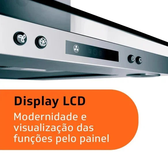 Coifa Vidro Plano Parede Brastemp 90 cm BAP90AR