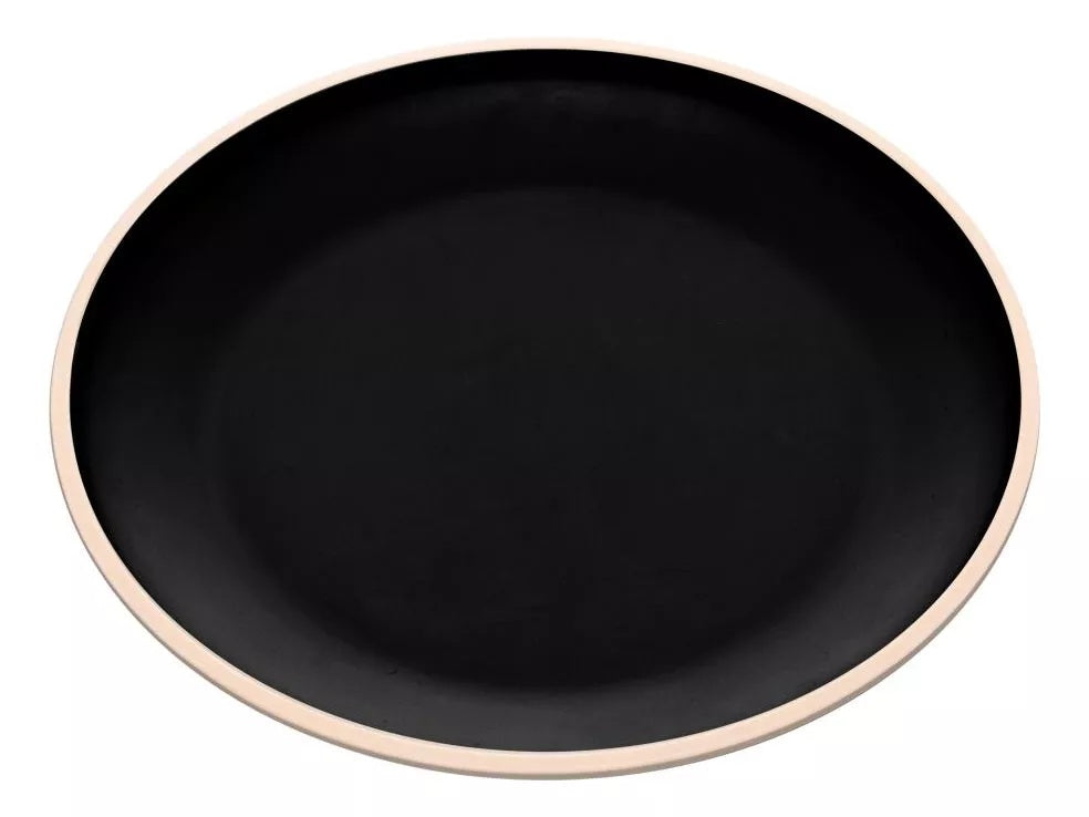Prato Raso de Melamina Wolff Class Preto 27cm