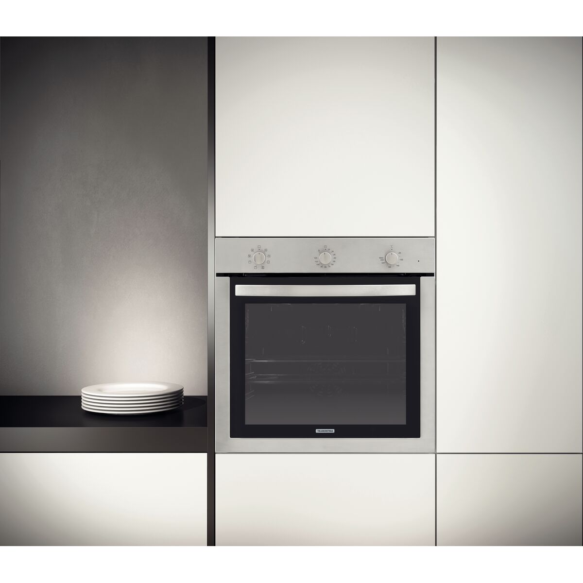 Forno Elétrico de Embutir Tramontina Inox Cook em Aço Inox 7 Funções 73 L