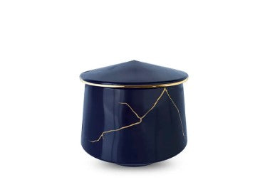 Manteigueira Francesa Ceramica Ceraflame Brisa Ouro Cobalto 250g