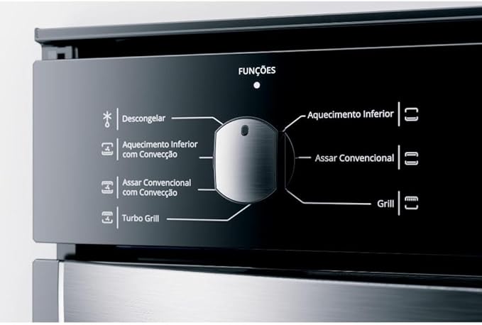 Forno de Embutir Elétrico Brastemp 84 Litros Inox Espelhado com Convecção Timer BOC84AR