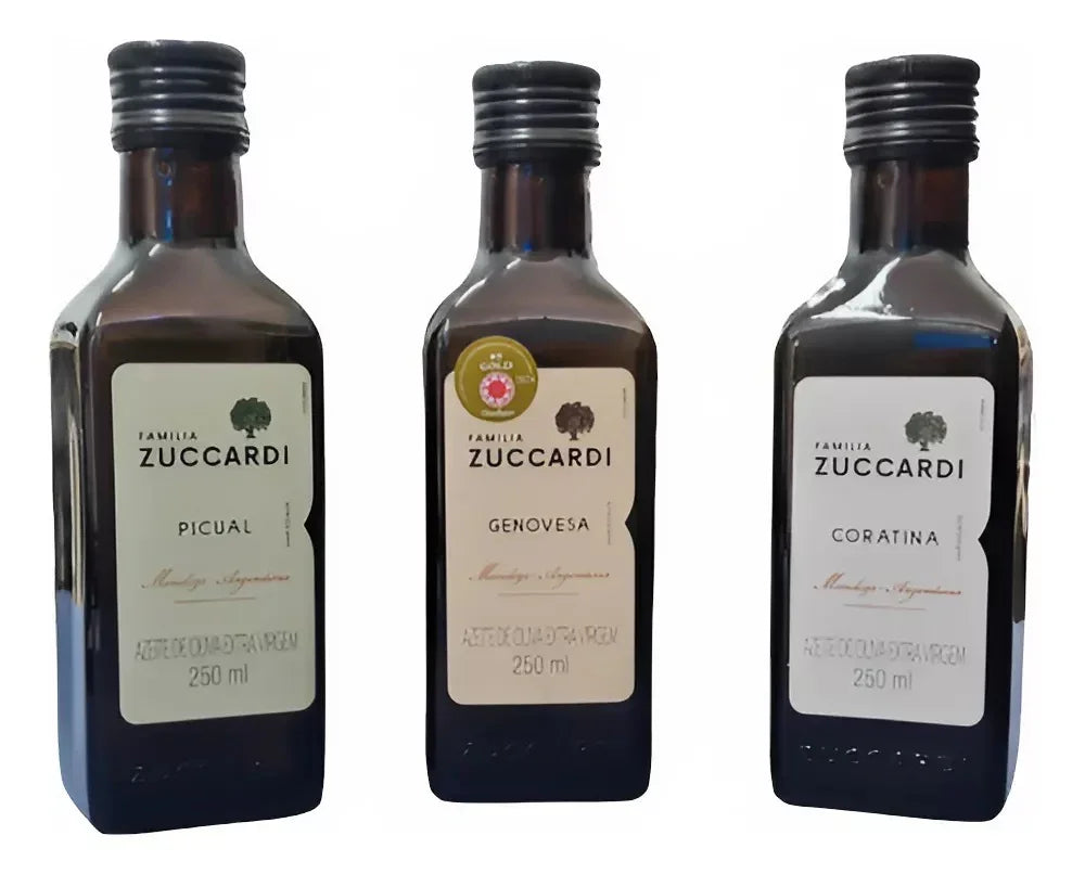 Kit Presente Azeites Zuccardi Lata Branca 3x250ml