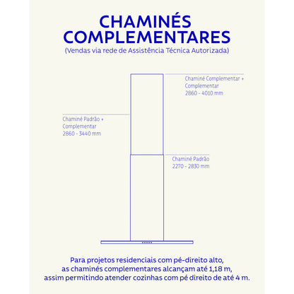 Coifa de Ilha Slim Isla 90 em Aço Inox Tramontina
