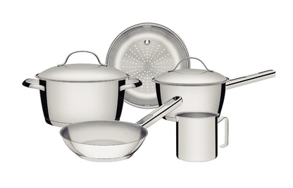 Jogo de Panelas Tramontina Allegra Inox Fundo Triplo 5 Pc fervedor