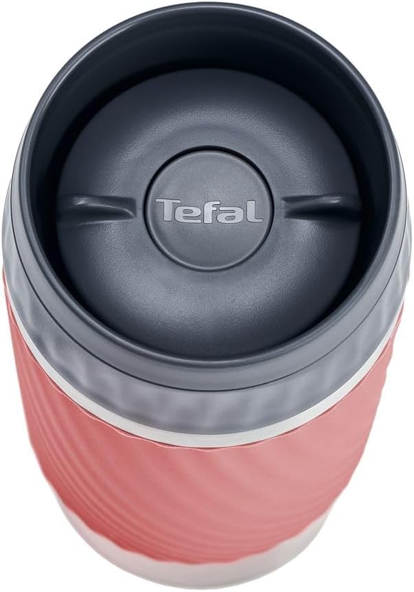 Copo Térmico Com Tampa Tefal Easy Twist Rosa 360ml