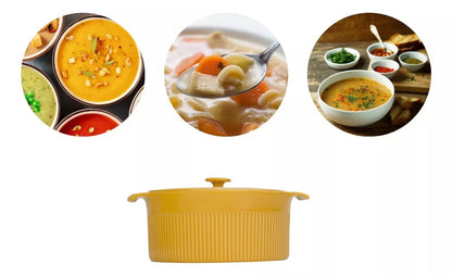 Cocotte De Porcelana  Amarelo Germer 22cm