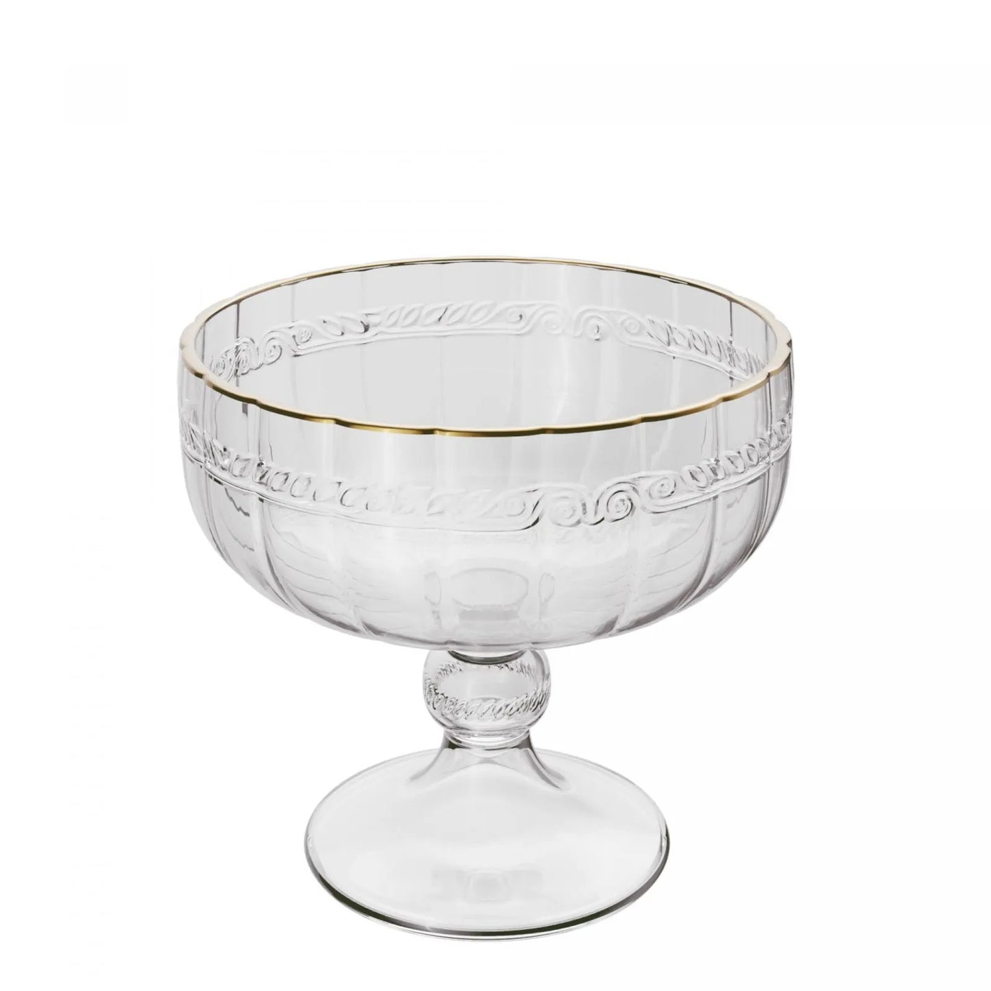 Taça para Sobremesa de Cristal Ecológico Lyor com Fio de Ouro Imperial 200ml