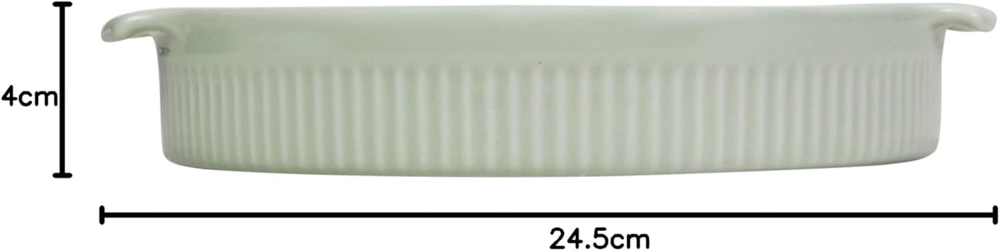 Forma redonda Porcelana Germer Assar e Servir Verde Menta 21cm