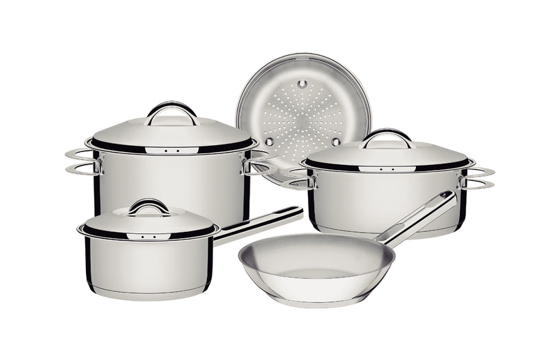 Jogo Panelas Tramontina Solar Inox Fundo Triplo 5 Pc