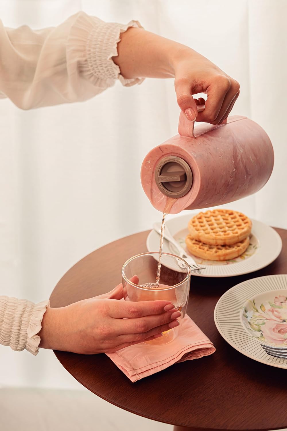 Bule de Chá e Café Térmico Tramontina Exata Rosa 500ml