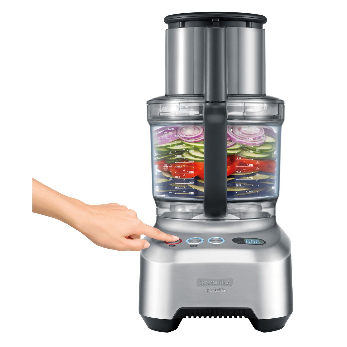 Multiprocessador Tramontina by Breville Slice Pro em Alumínio Fundido Fosco 1200 W 3,7 L