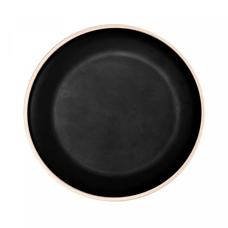 Prato de Sobremesa de Melamina Class Preto Wolff 21,5cm