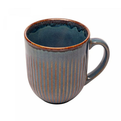 Caneca de Cerâmica Linear Azul Lyor 380ml