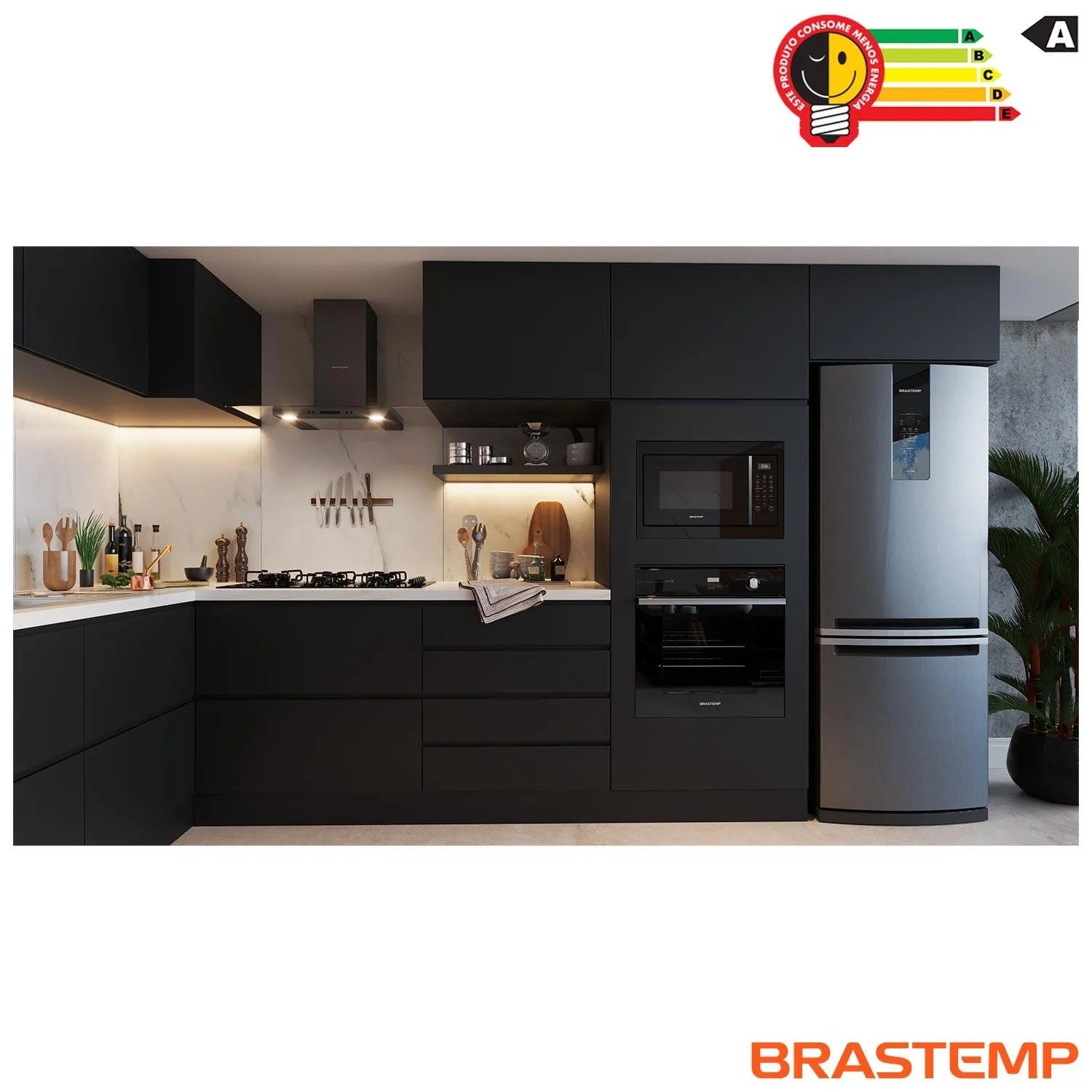 Micro-ondas de Embutir Brastemp Eclipse Collection 32L  Design Sofisticado  BM146AP