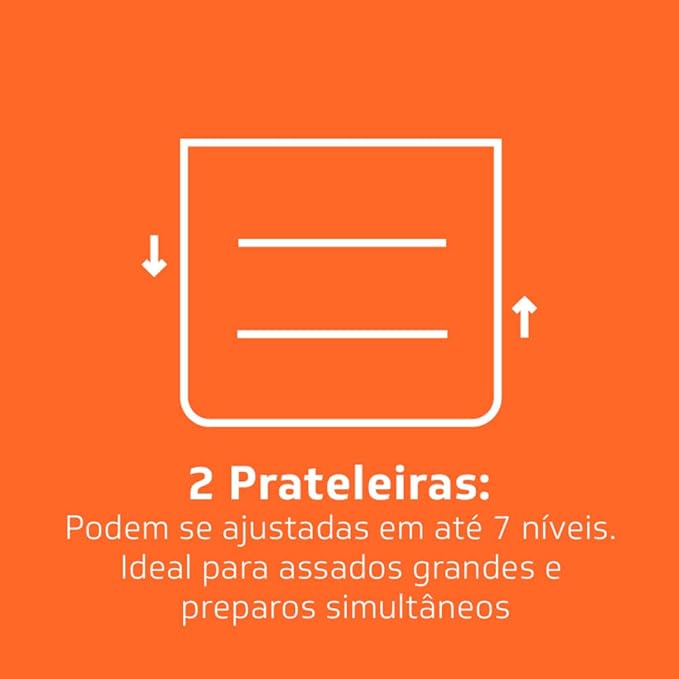 Forno de Embutir a Gás Brastemp 78 Litros Espelhado com Grill e Timer BOA84AR