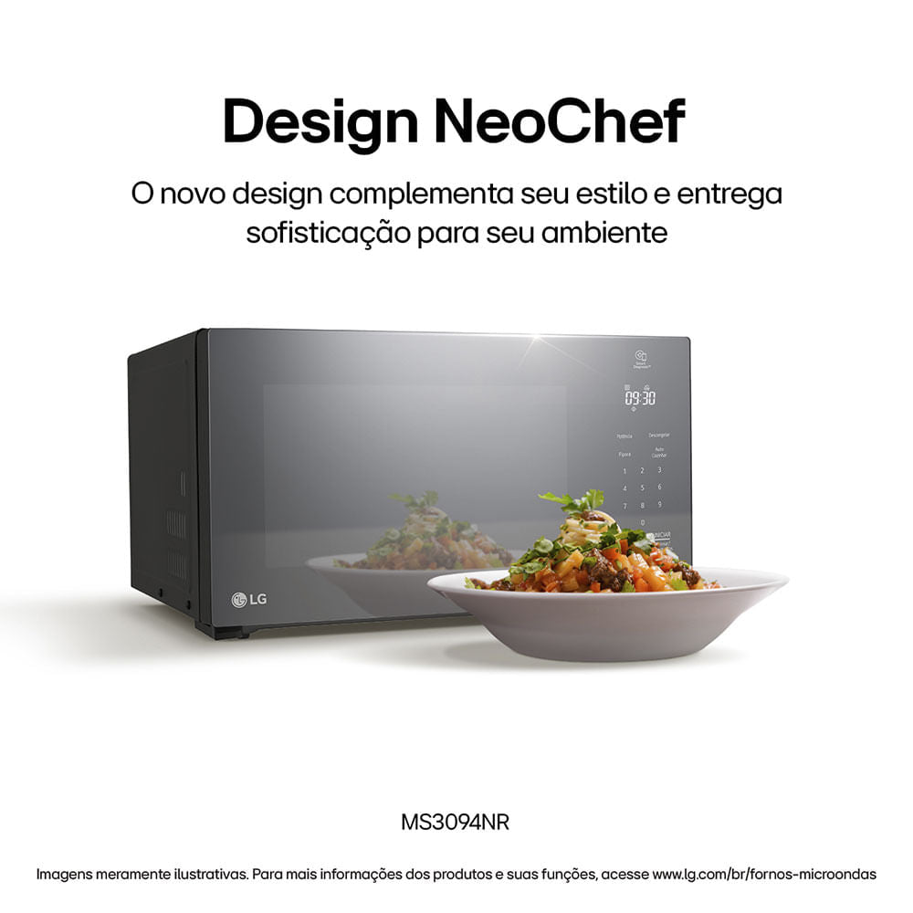 Micro-ondas LG NeoChef 30 Litros MS3094NR Espelhado