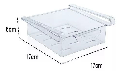 Organizador Gaveta Paramount Plástico Cristal 17x17x6Cm