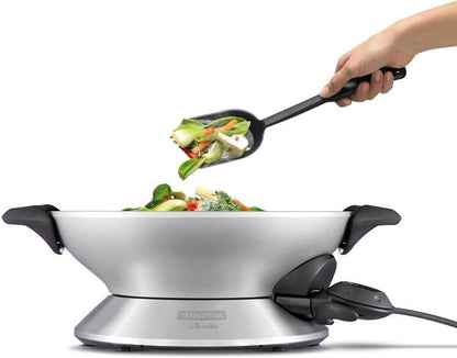 Panela Elétrica Tramontina by Breville Wok Chef em Alumínio Fundido com Tampa de Vidro 6 L