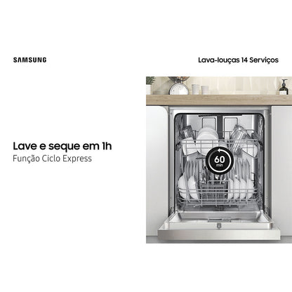 Lava-Louças Samsung DW60C7050 14 Serviços Inox