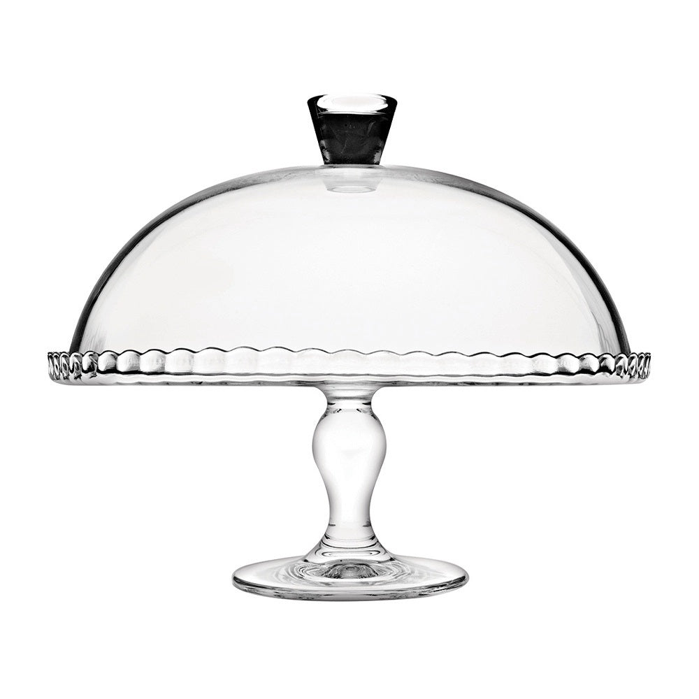 Prato de Bolo Patisserie com Pé e Tampa 32cm Pasabahçe