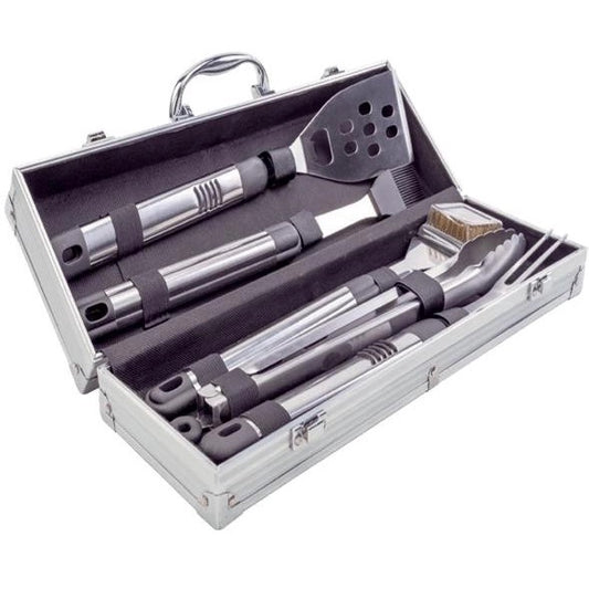 Kit Churrasco Maleta Alumínio C/ 6 Peças