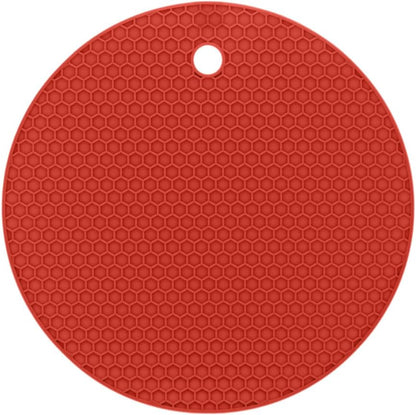 Descanso para Panela Redondo de Silicone Vermelho Lyor 18cm