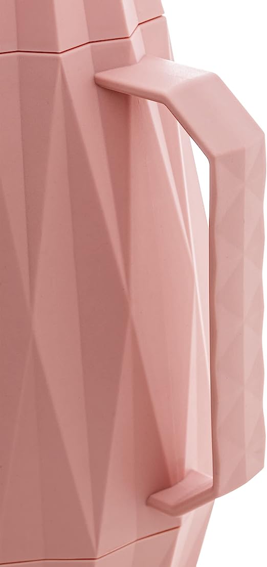 Garrafa Térmica de Plástico Diamond Rosa 1L - Lyor