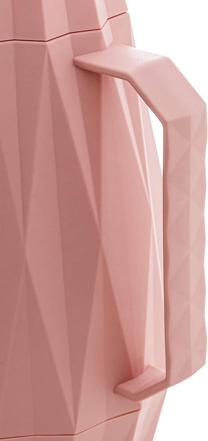 Garrafa Térmica de Plástico Diamond Rosa 1L - Lyor