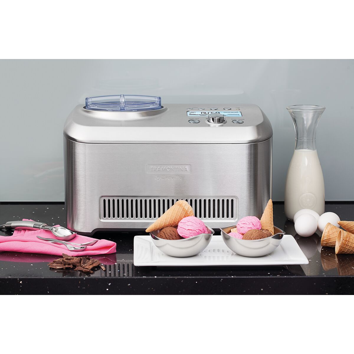 Sorveteira Tramontina by Breville Express em Aço Inox 12 Funções 1 L