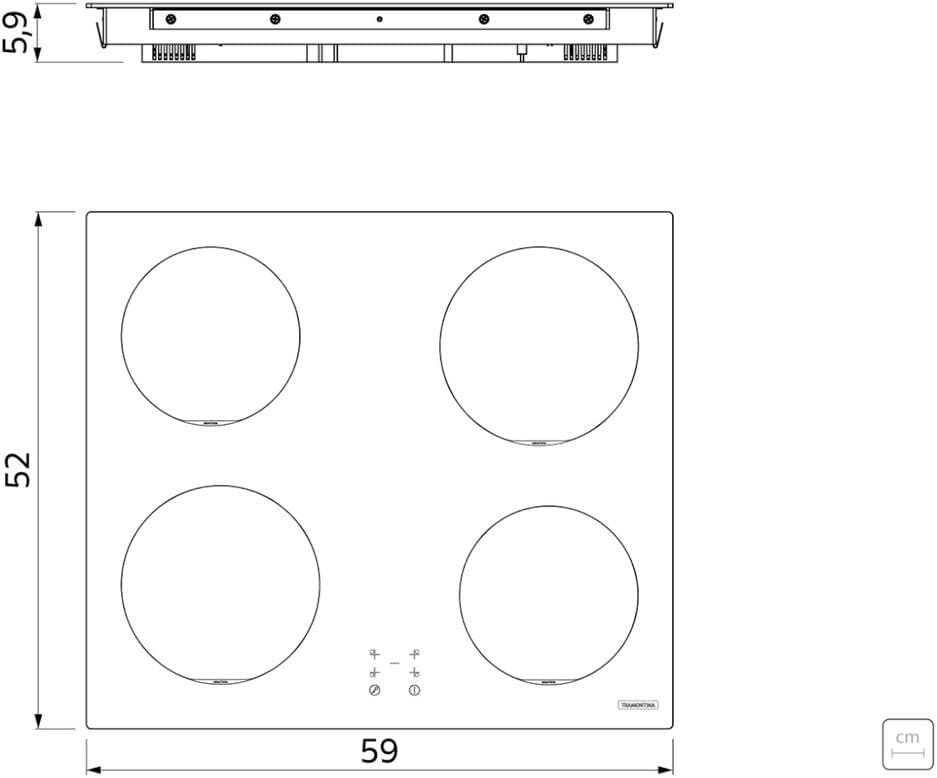 Cooktop por Indução Tramontina Square Basic 4EI 60
