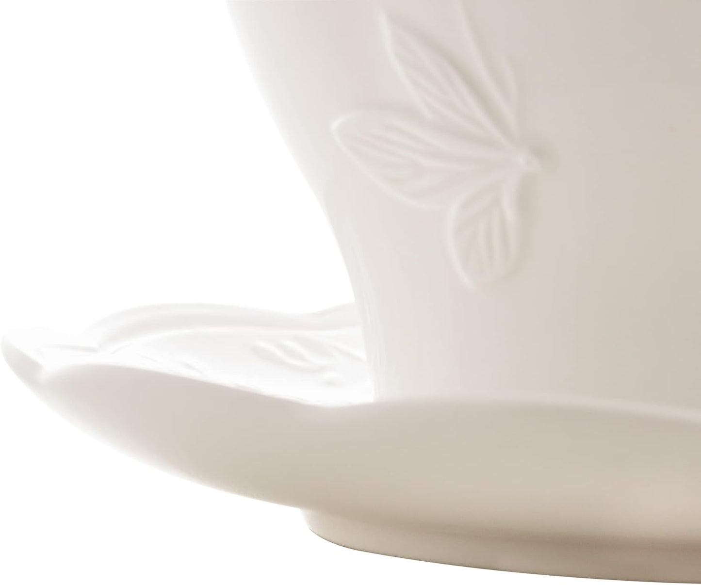 Conjunto 3 Peças para Chá de Porcelana New Bone Butterfly Flower Lyor