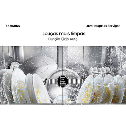 Lava-Louças Samsung DW60C7050 14 Serviços Inox