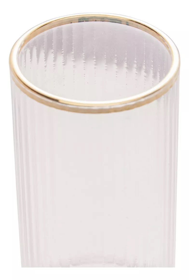 Garrafa de Cristal Wolff com Fio de Ouro Lines 800ml