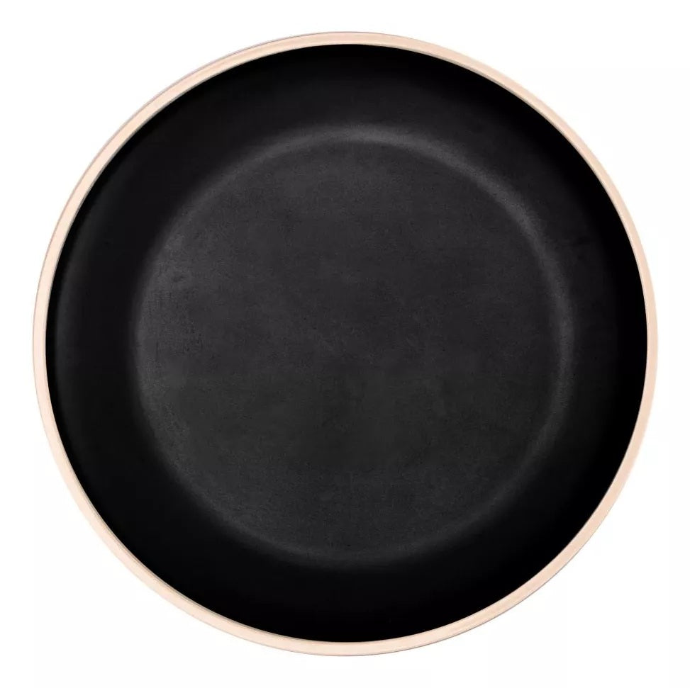 Prato Raso de Melamina Wolff Class Preto 27cm