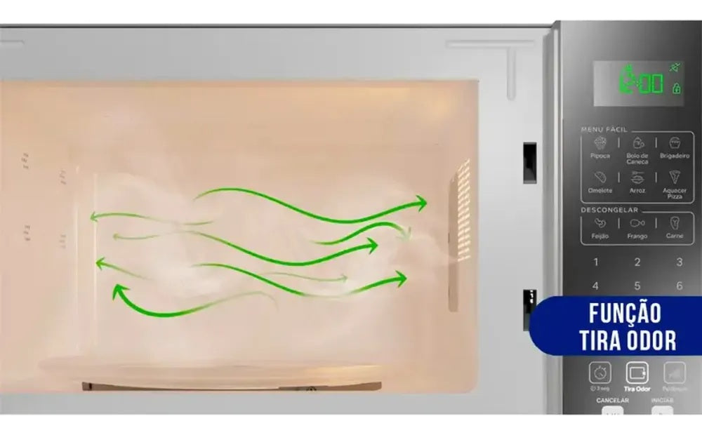 Micro-ondas Consul 32L Cinza Espelhado Menu Fácil CMS46AR