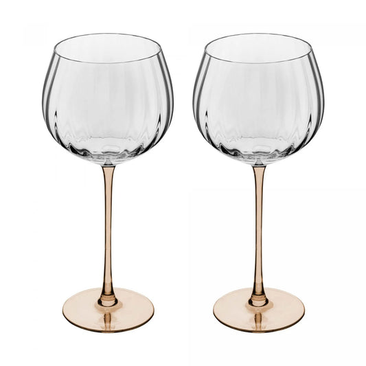 Conjunto de 2 Taças de Vinho de Vidro com Haste Âmbar Classic Wolff 620ml
