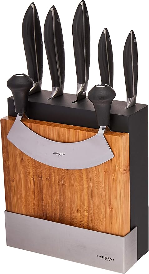 Cepo com 5 Facas e Picador de Temperos Daily Ghidini