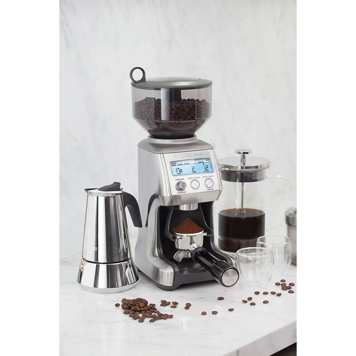 Moedor de Café Tramontina by Breville Express em Aço Inox 60 Níveis de Moagem 220 V