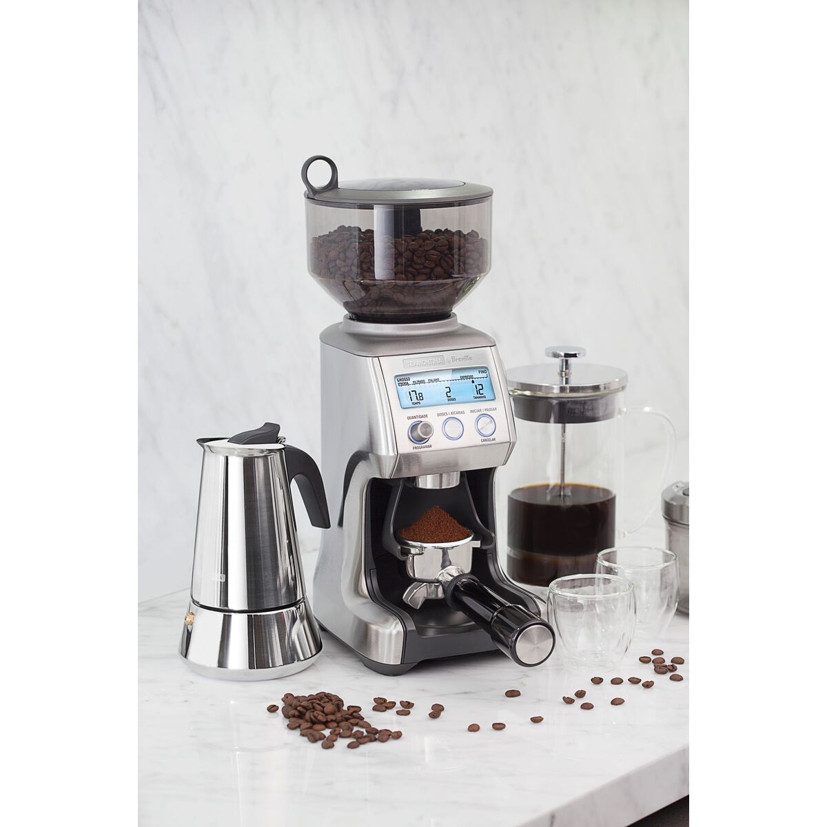 Moedor de Café Tramontina by Breville Express em Aço Inox 60 Níveis de Moagem 220 V