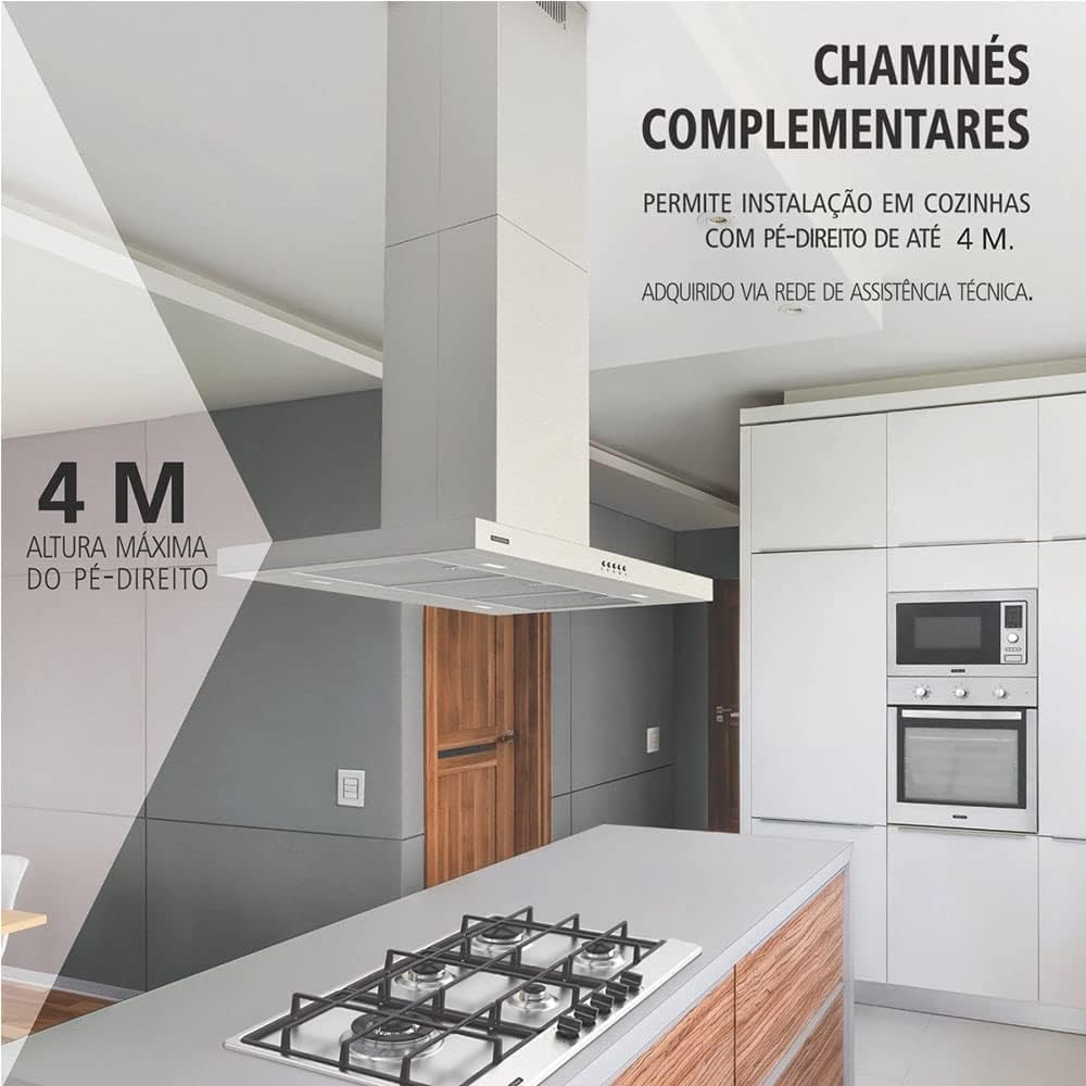 Coifa de Parede Inox New Dritta Isla 90 Tramontina