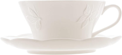 Conjunto 3 Peças para Chá de Porcelana New Bone Butterfly Flower Lyor