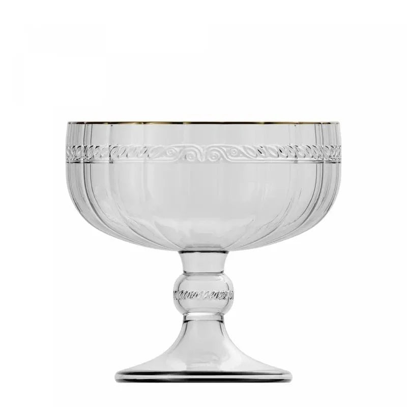 Taça para Sobremesa de Cristal Ecológico Lyor com Fio de Ouro Imperial 200ml