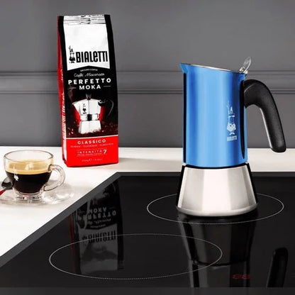 Cafeteira Italiana Bialetti Venus Inox Azul 6 Xícaras
