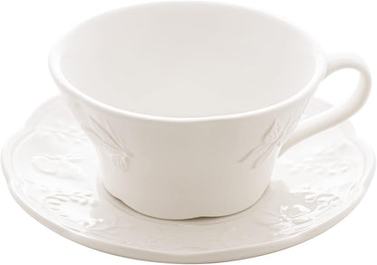 Conjunto 3 Peças para Chá de Porcelana New Bone Butterfly Flower Lyor