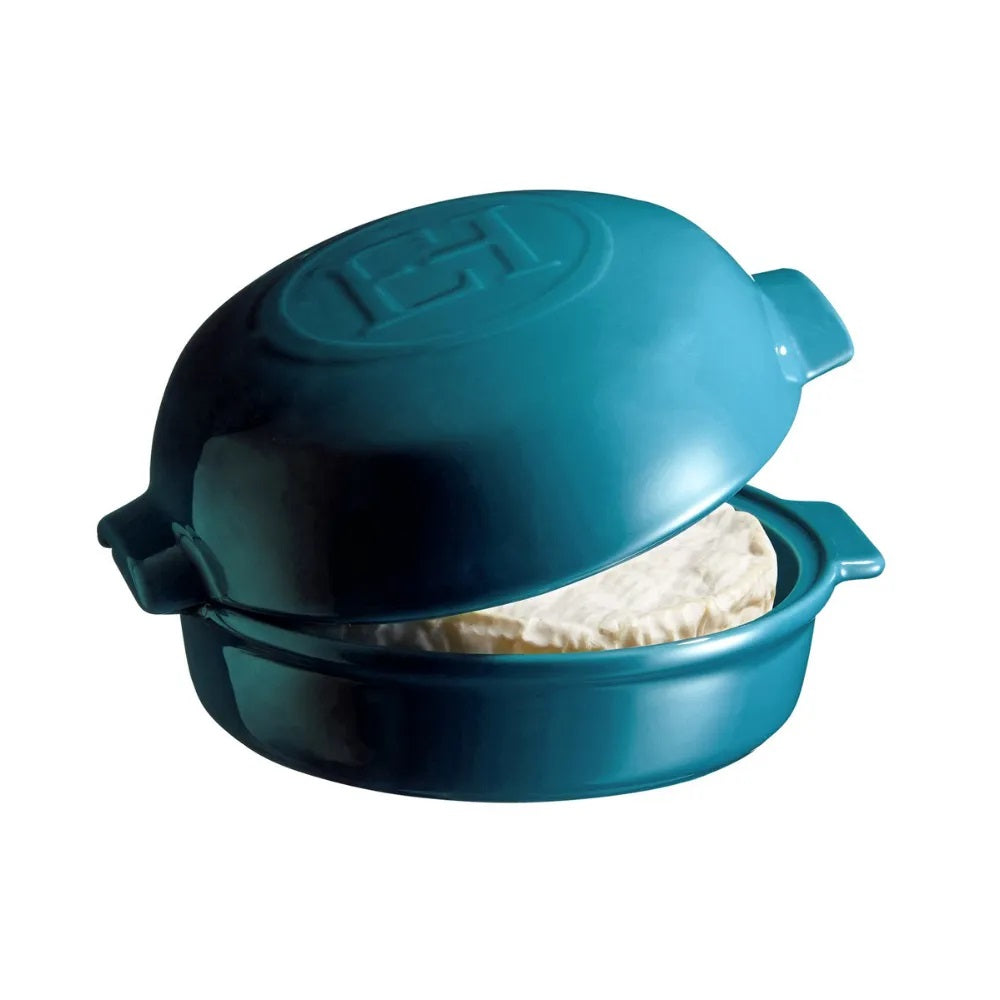 Forma Redonda com Tampa para Gratinar 19,5x17,5 cm Azul Emile Henry