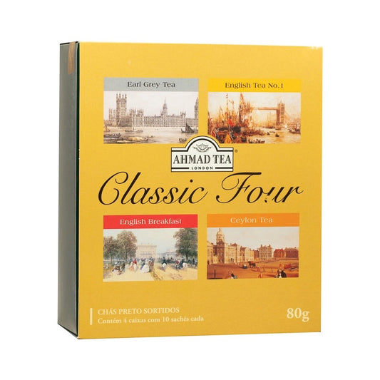 Caixa Chá Eau Ahmad Classic Com 4 Unidades  80G