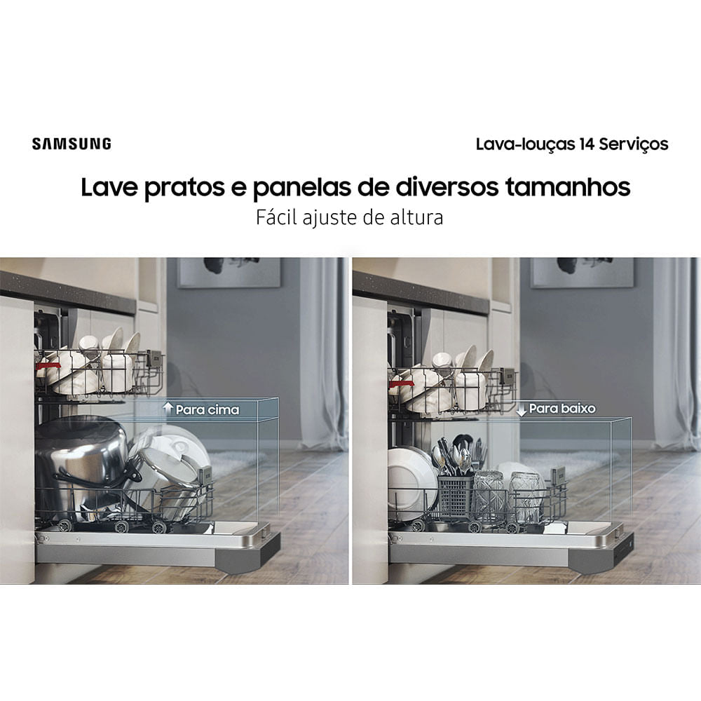 Lava-Louças Samsung DW60C7050 14 Serviços Inox