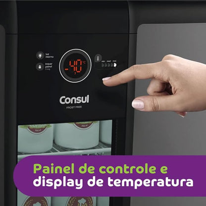 Cervejeira Consul 82L Frost Free C/ Display Porta Titanium