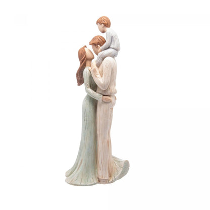 Figura Decorativa Família de Resina 12cm x 11cm x 28,5cm Wolff