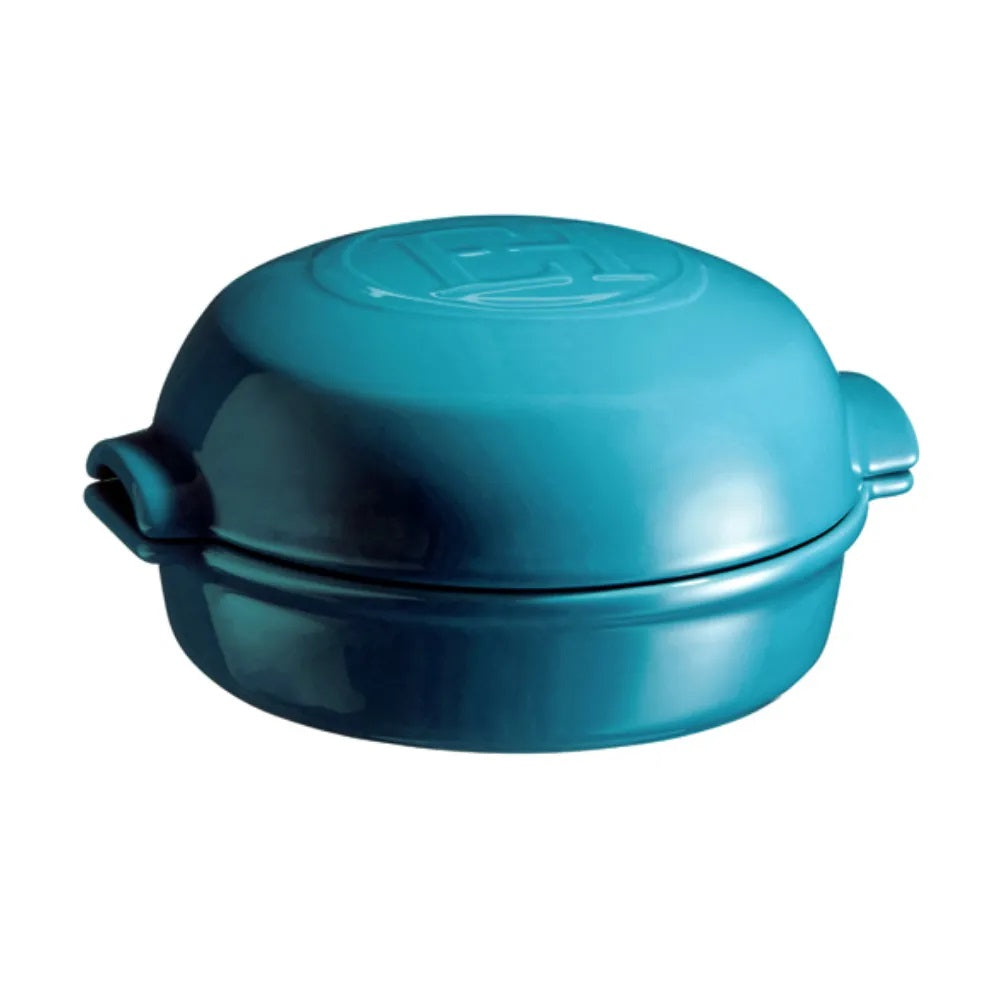 Forma Redonda com Tampa para Gratinar 19,5x17,5 cm Azul Emile Henry